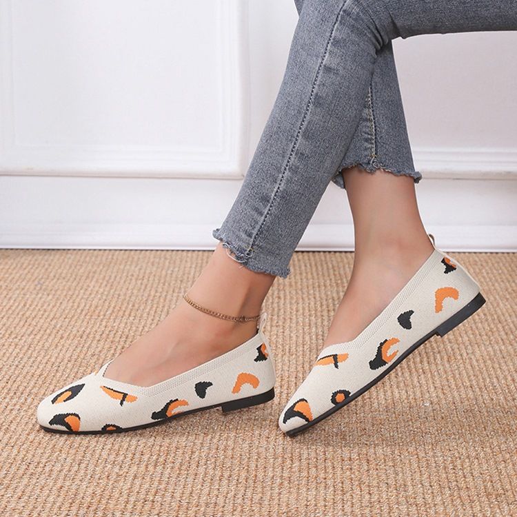 Broderi Rund Toe Slip-On Color Block Tunna Skor