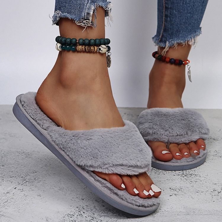 Flip Flop Slip-On Platt Med Enkla Tofflor