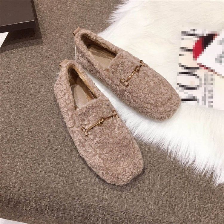 Fyrkantig Tå Slip-On Lågklackade Tunna Fritidsskor