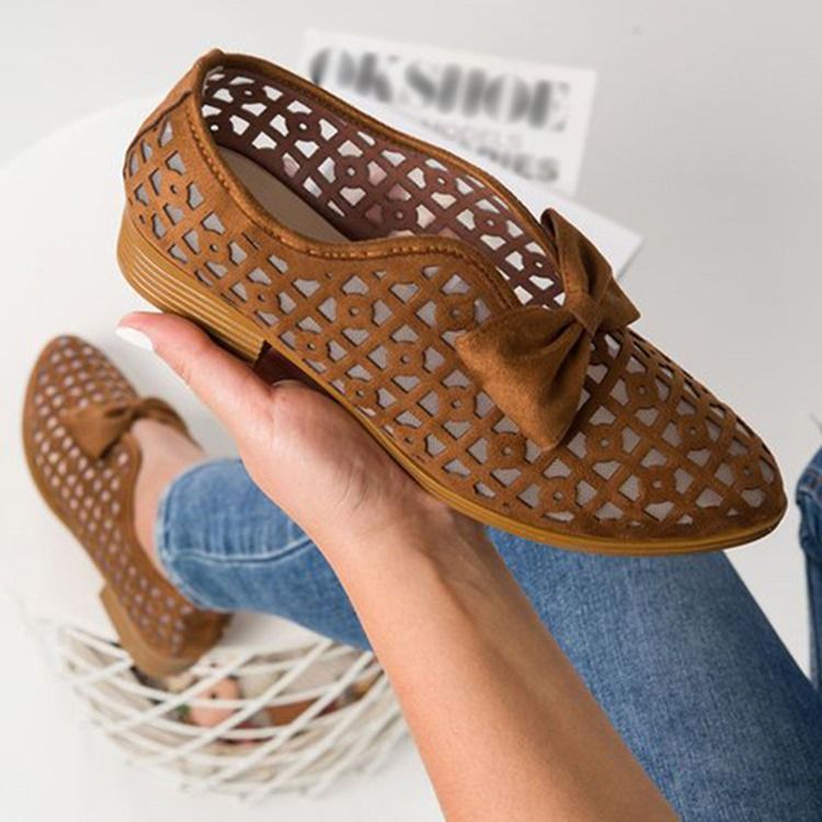 Slip-On Block Heel Hollow Mid-Heel (3-5Cm) Tunna Skor
