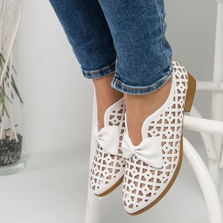 Slip-On Block Heel Hollow Mid-Heel (3-5Cm) Tunna Skor