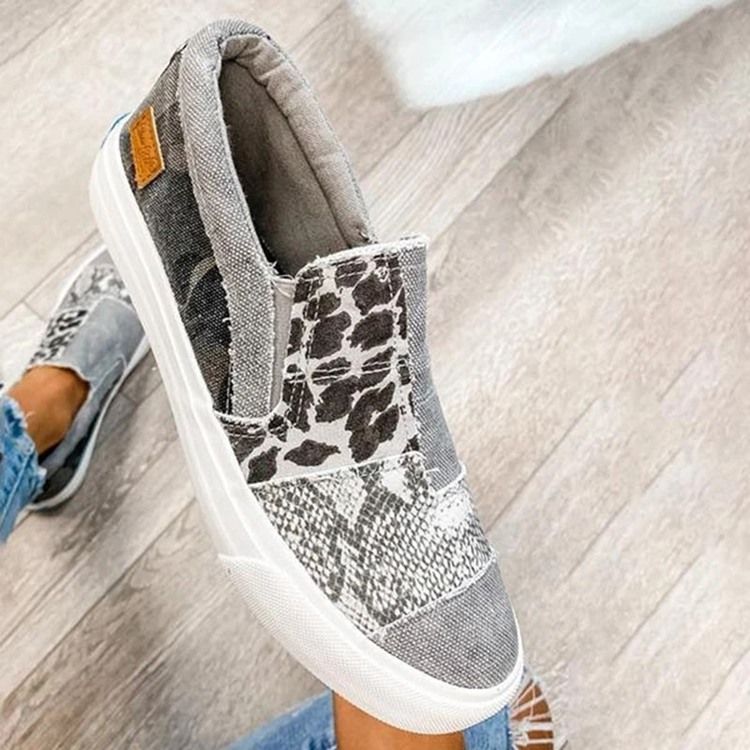 Tråd Slip-On Low-Cut Upper Leopard Sneakers