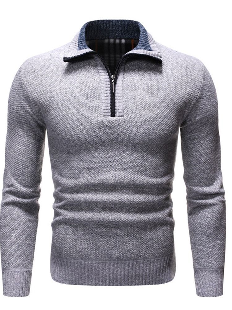 Dragkedja Standard Lapel Slim Vintertröja