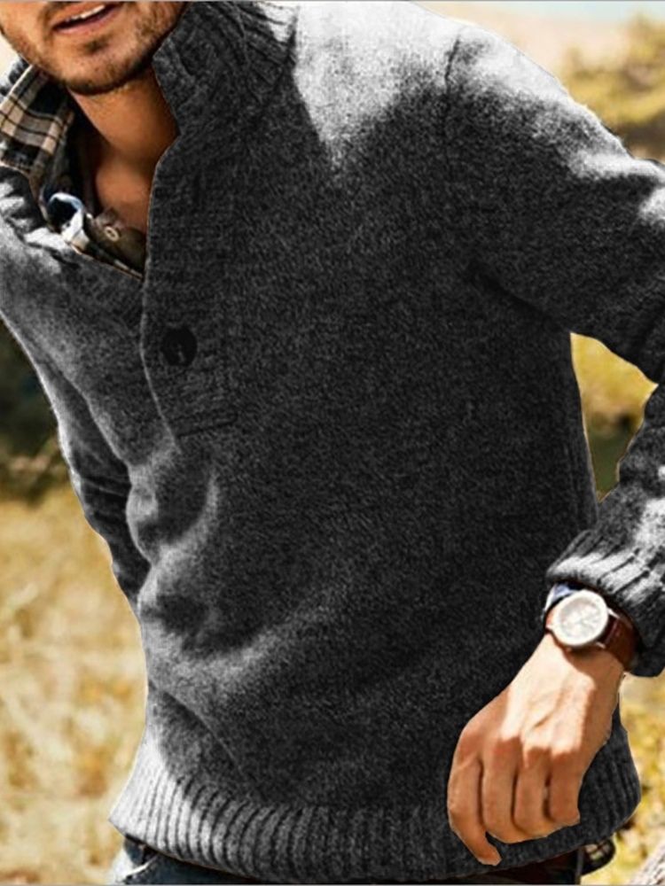 Dubbellager Standard Rutig Höst Slim Sweater