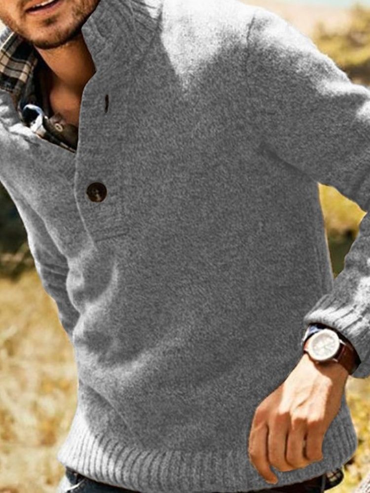 Dubbellager Standard Rutig Höst Slim Sweater