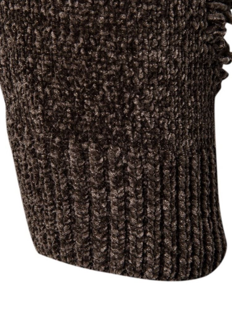 Hål Rundhals Standard Vinter Casual Tröja