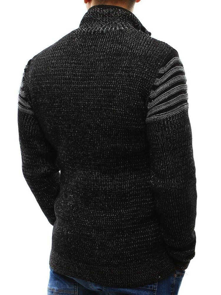 Hål Stativ Krage Standard Slim Casual Tröja
