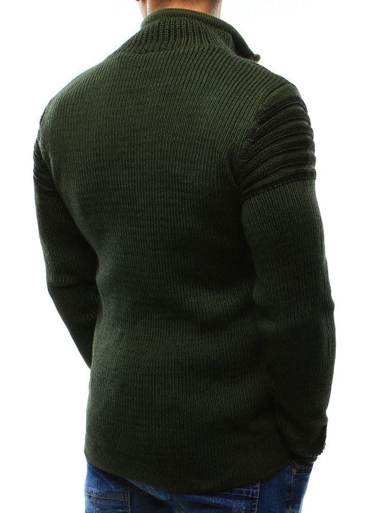 Hål Stativ Krage Standard Slim Casual Tröja