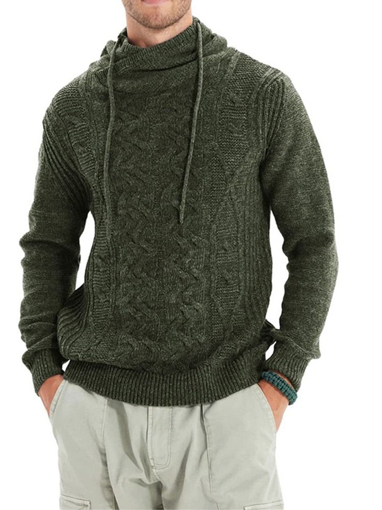 Heap Collar Standard Plain Winter Slim Sweater