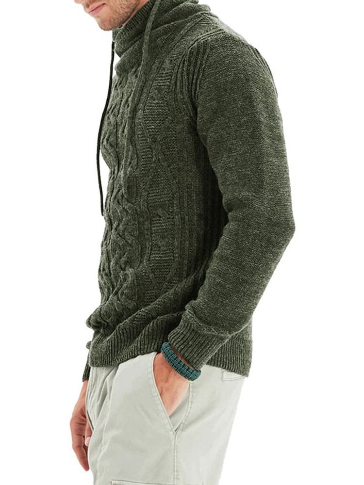 Heap Collar Standard Plain Winter Slim Sweater