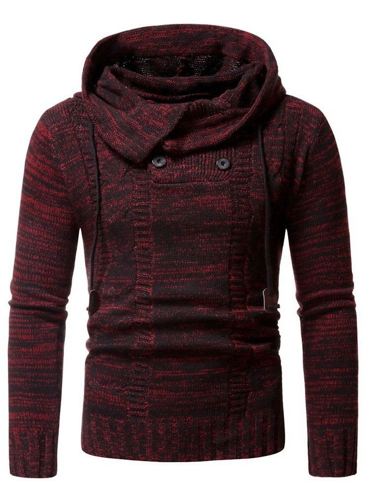Hood Button Standard European Slim Sweater