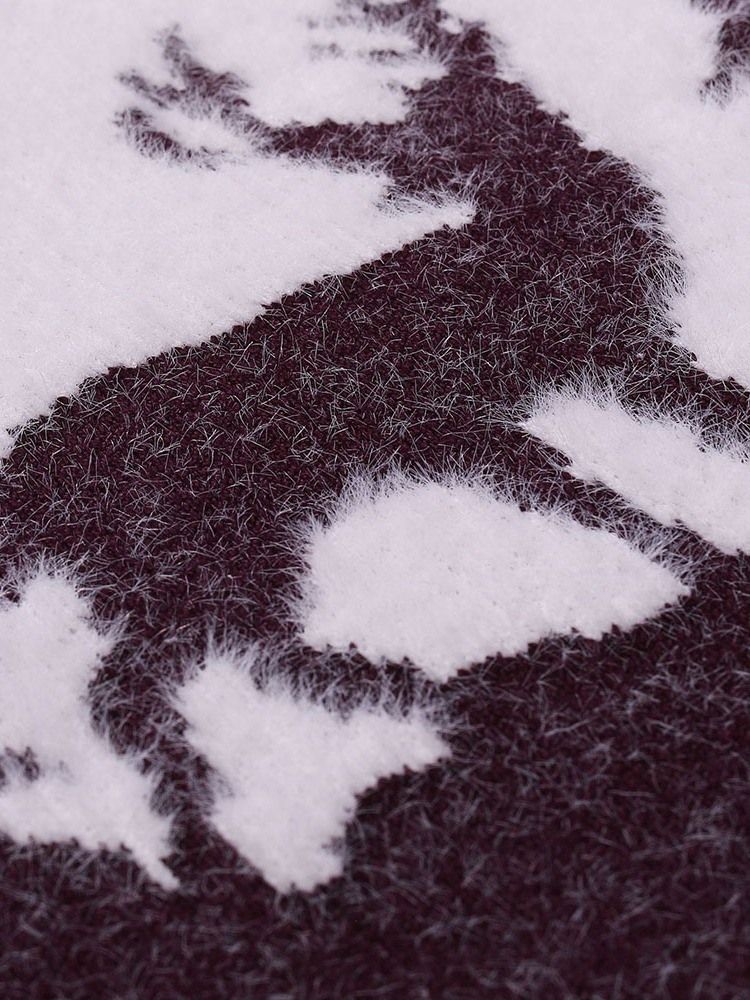 Rundhalsad Standard Animal Winter Slim Tröja För Män