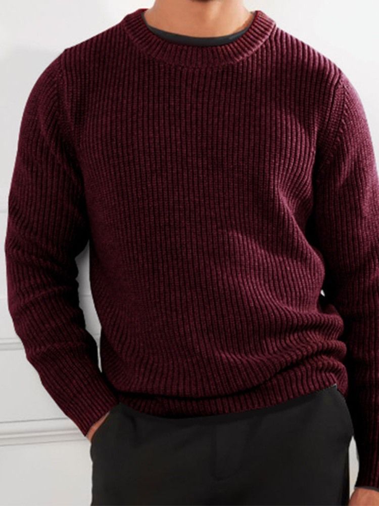 Rundhalsad Standard Tröja För Män