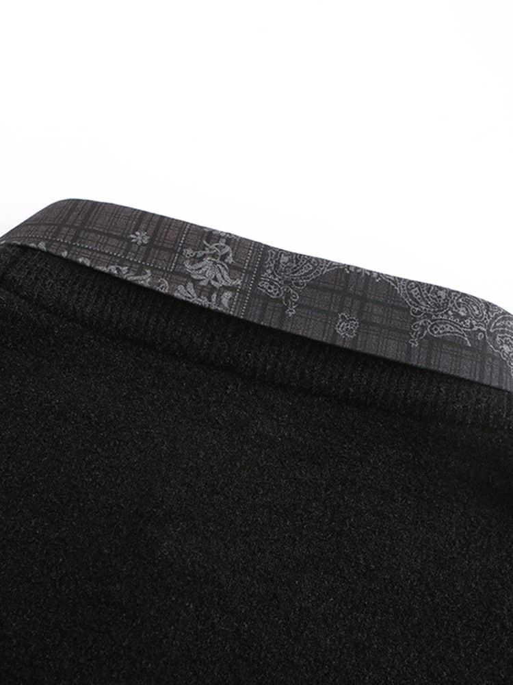 Standard Color Block Patchwork Spring Ol Casual Sweater