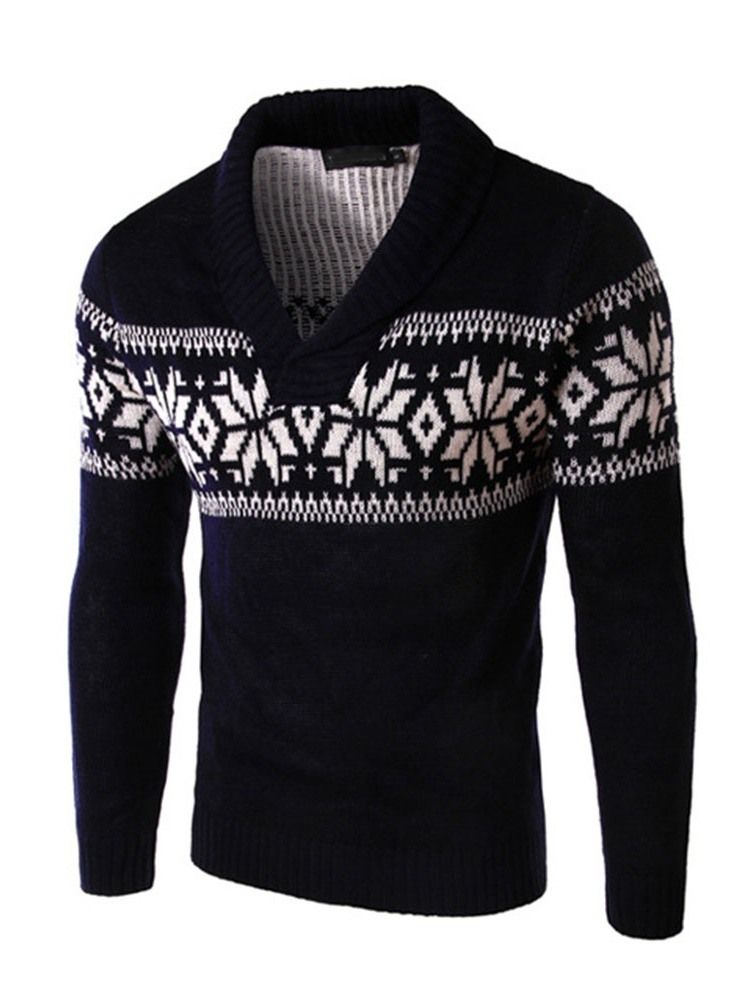 Standard Geometrisk Casual Vintertröja