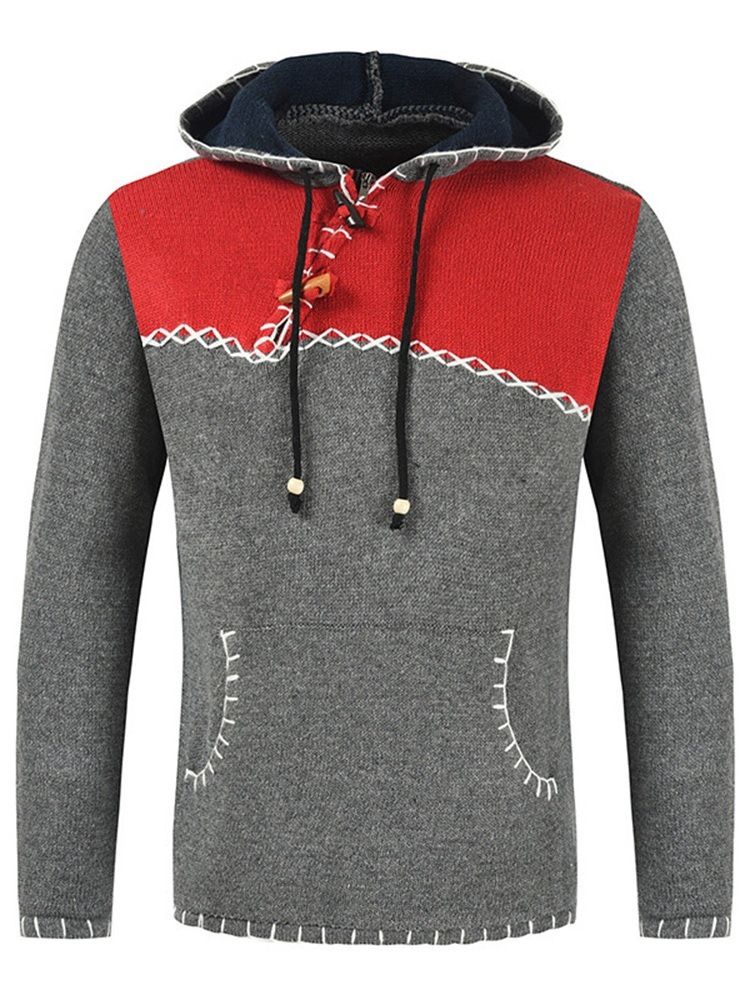 Standard Hooded Pocket Fall European Casual Sweater