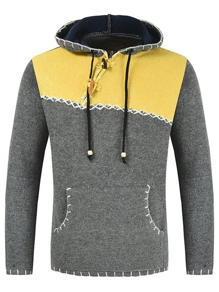 Standard Hooded Pocket Fall European Casual Sweater
