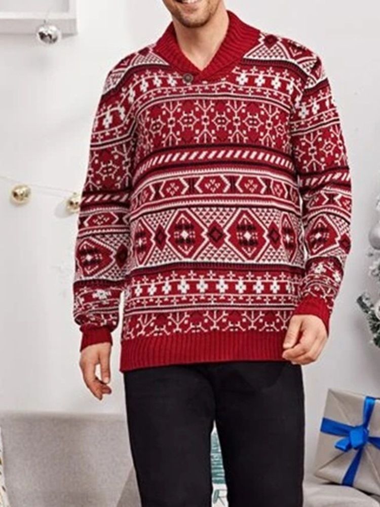 Standard Lapel Winter European Sweater