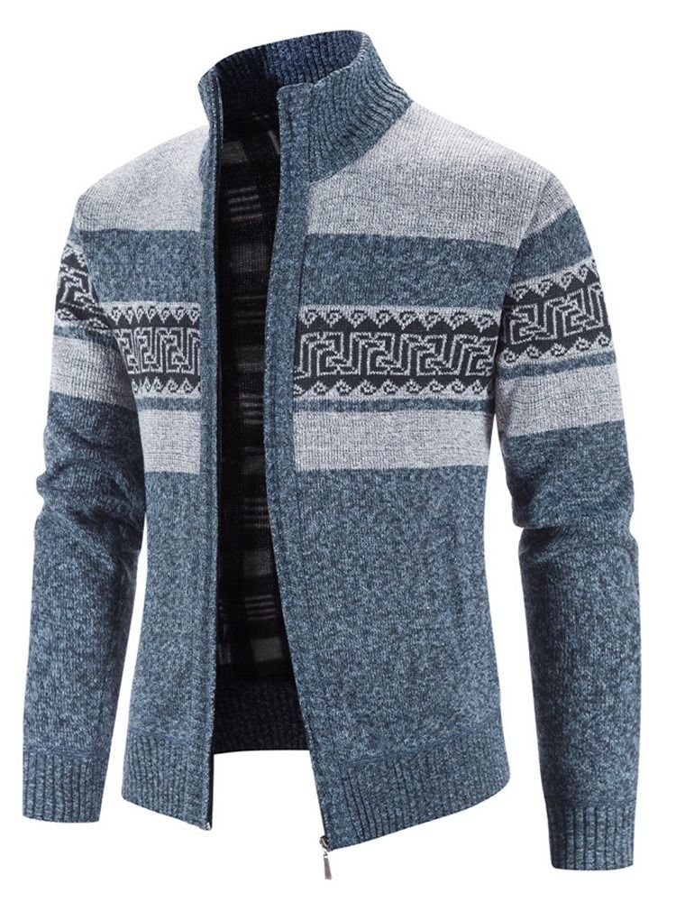 Standard Stativ Krage Color Block Casual Vintertröja