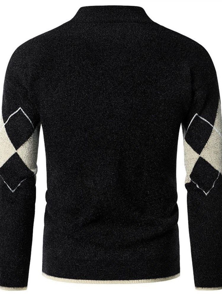 Standard Stativkrage Geometrisk Slim Fall-Tröja