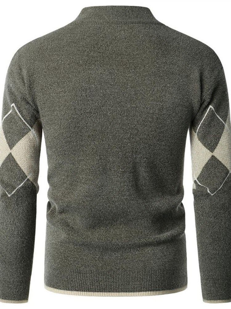 Standard Stativkrage Geometrisk Slim Fall-Tröja