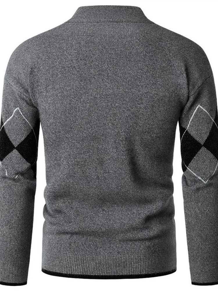 Standard Stativkrage Geometrisk Slim Fall-Tröja
