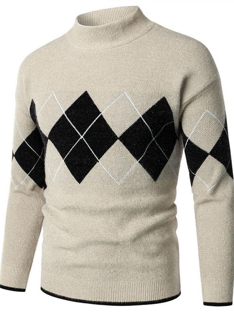 Standard Stativkrage Geometrisk Slim Fall-Tröja