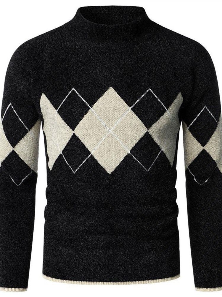 Standard Stativkrage Geometrisk Slim Fall-Tröja
