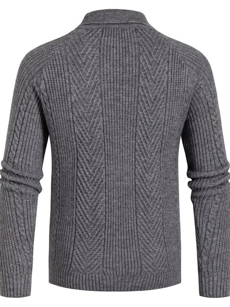 Standard Vanlig Polohals Slimmad Europeisk Tröja