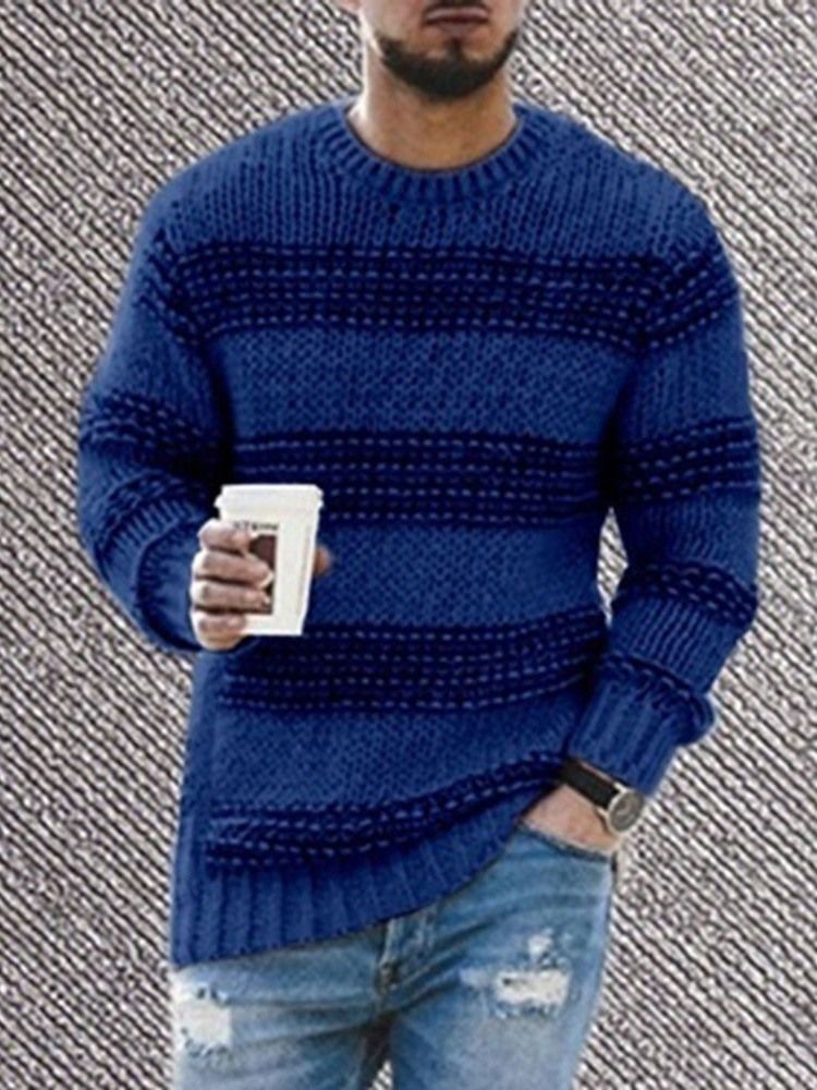 Tråd Color Block Standard Fall Slim Sweater