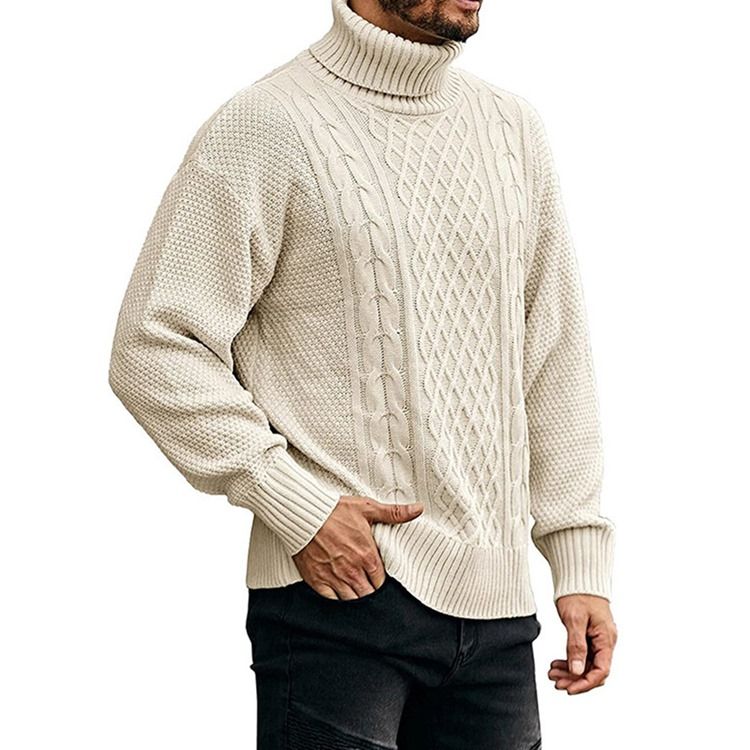 Turtleneck Plain Standard Casual Vintertröja