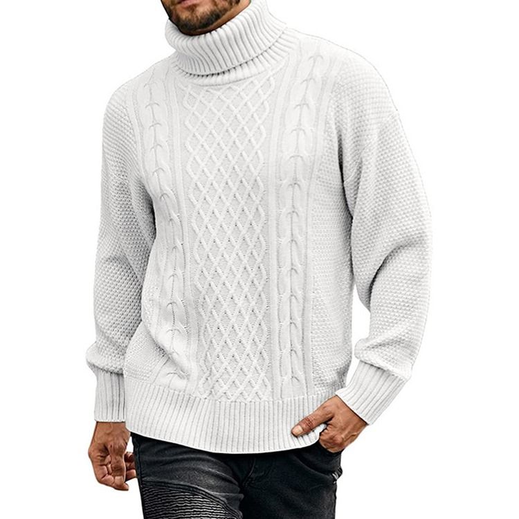 Turtleneck Plain Standard Casual Vintertröja