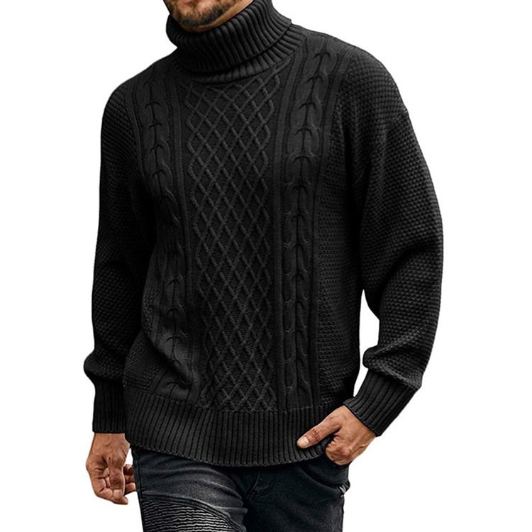 Turtleneck Plain Standard Casual Vintertröja