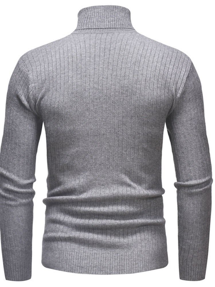 Vanlig Standard Turtleneck Casual Slim Tröja För Män