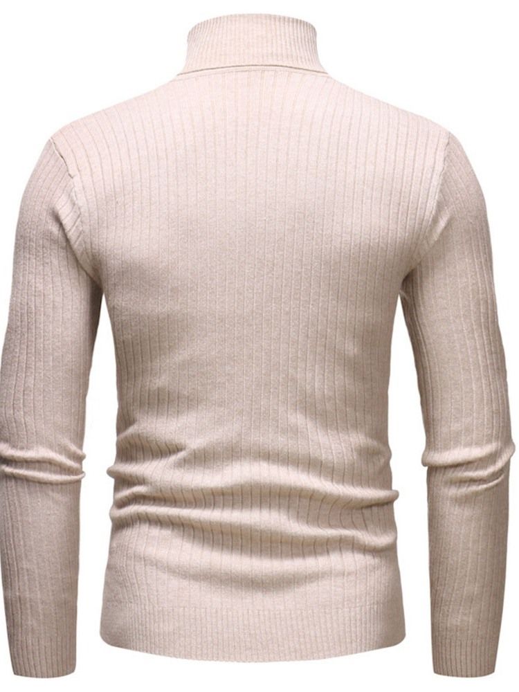 Vanlig Standard Turtleneck Casual Slim Tröja För Män
