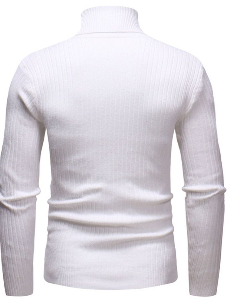 Vanlig Standard Turtleneck Casual Slim Tröja För Män