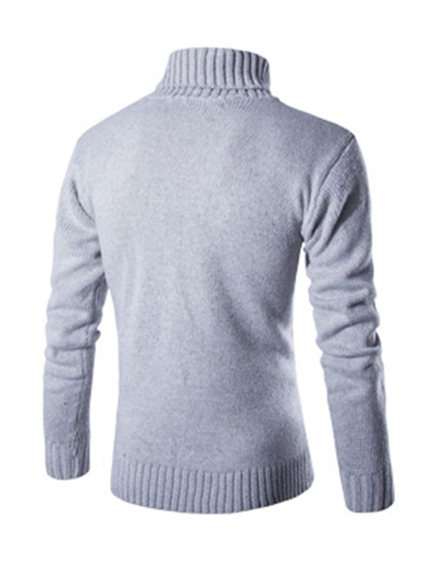 Vanlig Turtleneck Varm Herrtröja