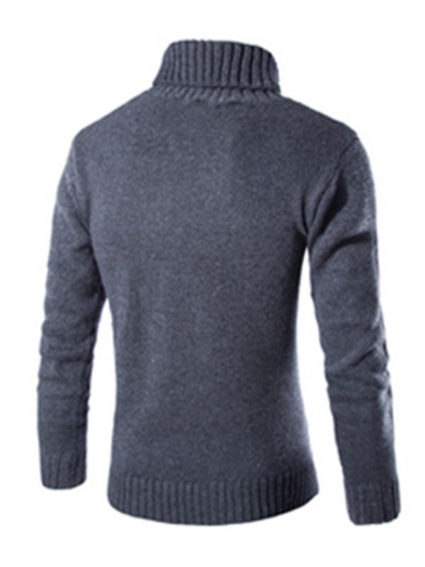Vanlig Turtleneck Varm Herrtröja