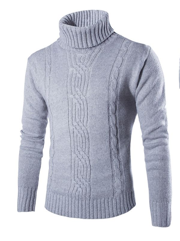 Vanlig Turtleneck Varm Herrtröja