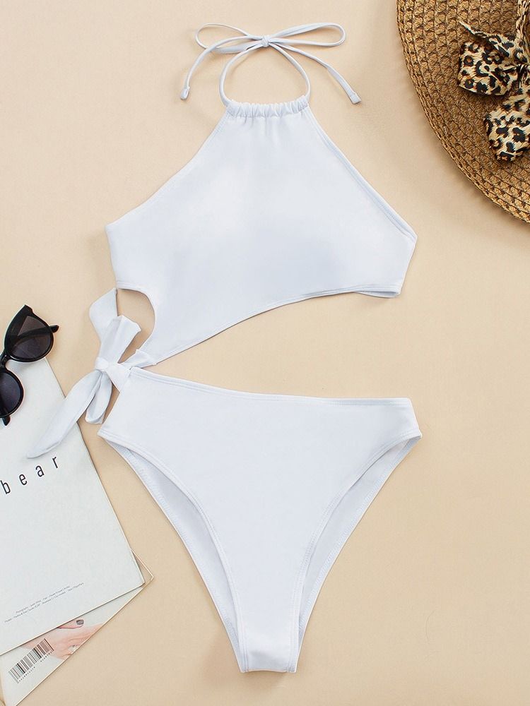 Asymmetrisk Tankini Set Vanliga Badkläder