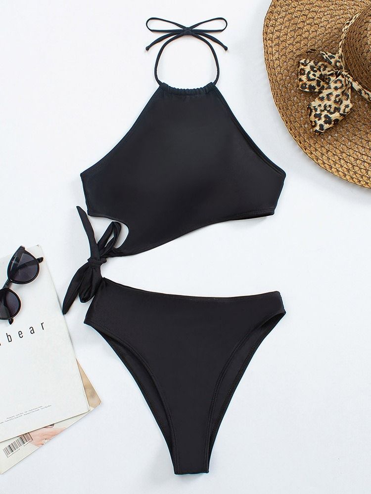 Asymmetrisk Tankini Set Vanliga Badkläder