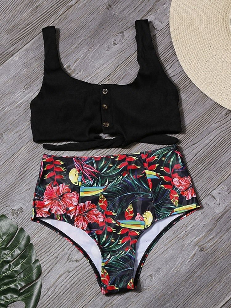 Bikiniset Sexiga Blommiga Badkläder För Kvinnor