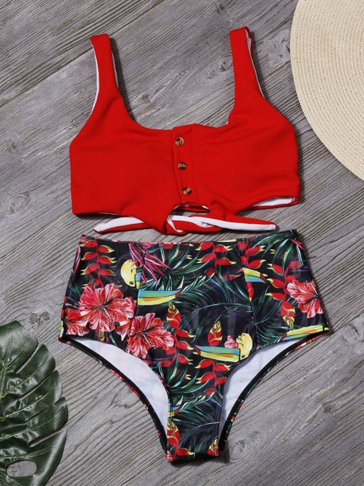 Bikiniset Sexiga Blommiga Badkläder För Kvinnor