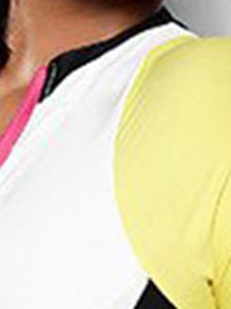 Color Block One Piece Sexiga Badkläder
