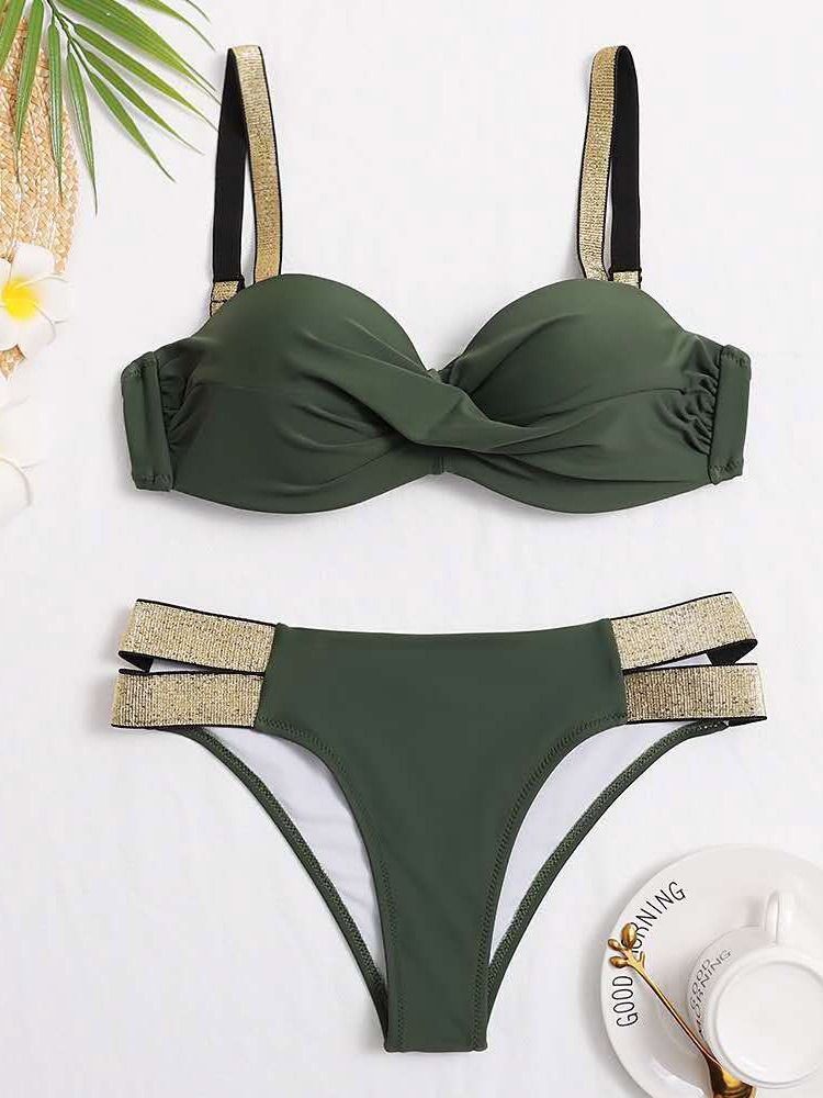 Color Block Sexytankini Set Badkläder