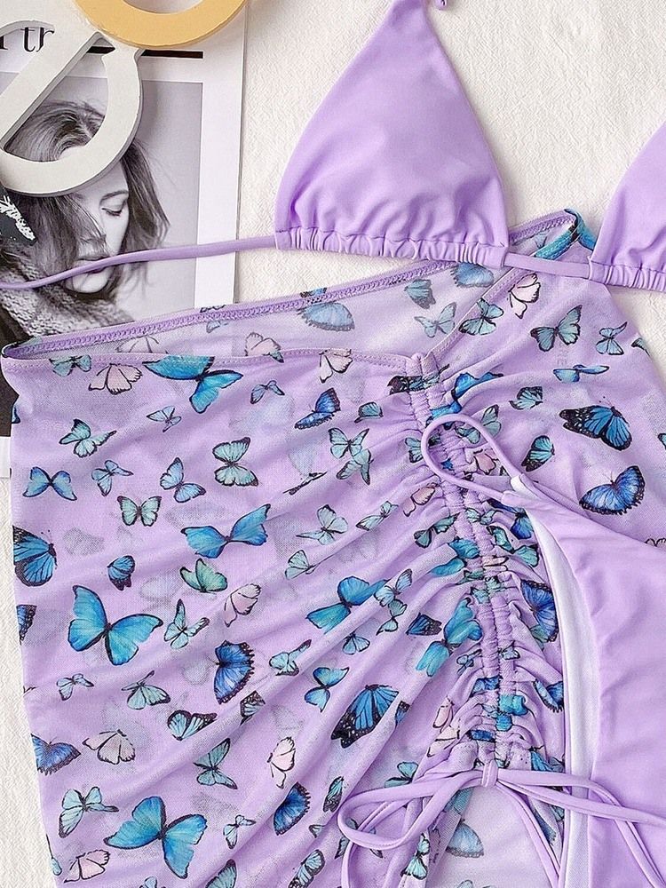 Fashion Color Block Tankini Set