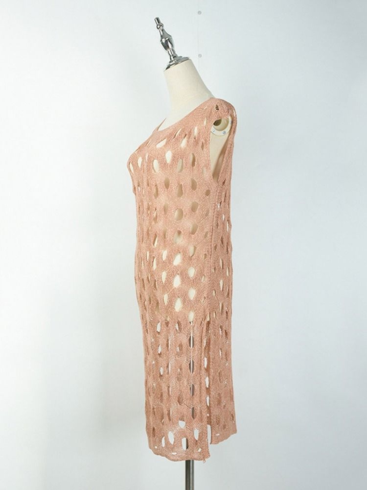 Hollow Plain Casual Beach Tops