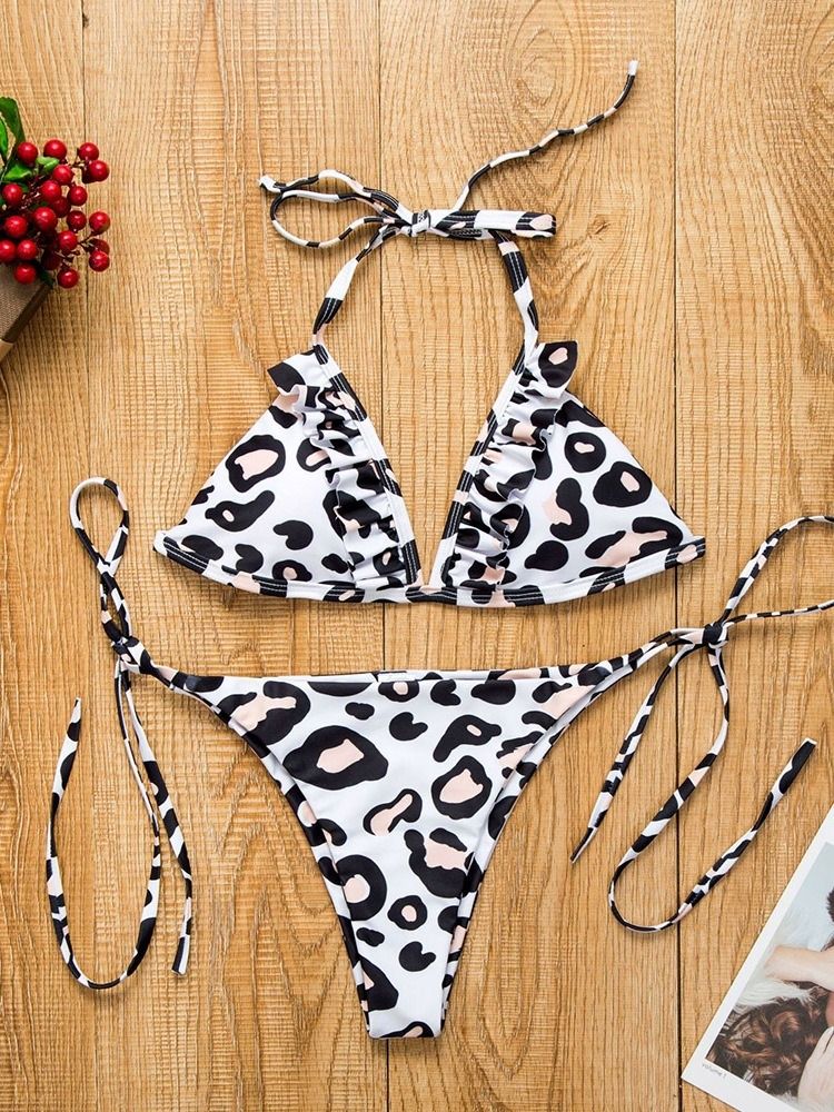 Leopard Beach Look Bikiniset Badkläder