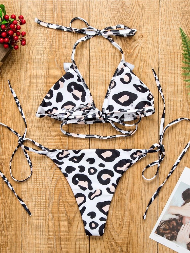 Leopard Beach Look Bikiniset Badkläder