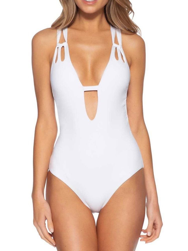 One Piece Plain Badkläder